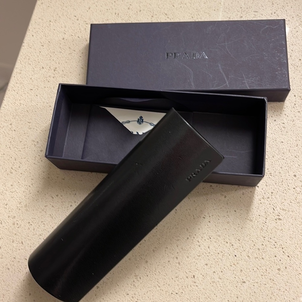 Prada Black Eyewear Case with Box